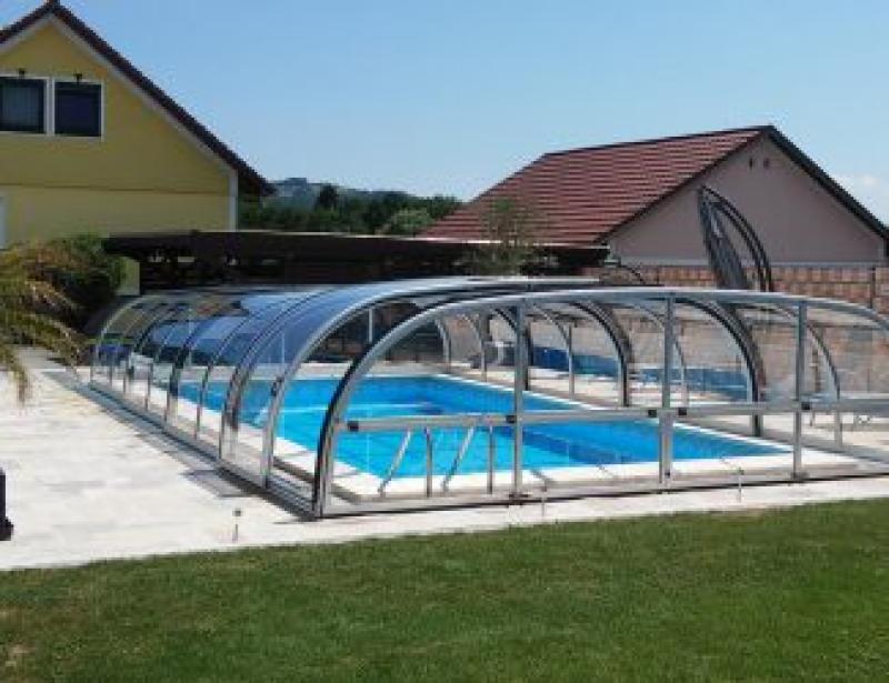 Preview: Poolüberdachung Florida small, hohe Ausführung